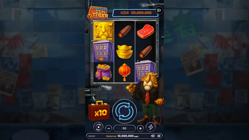 Fortune Don Tiger 2 slot gameplay — Asian fortune tiger themed reels