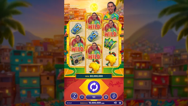 Fortune Ronaldinho slot gameplay — licensed footballer themed reels