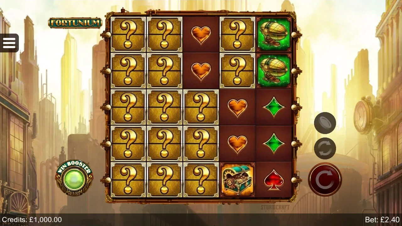 Fortunium gameplay screenshot showing the reels or game interface