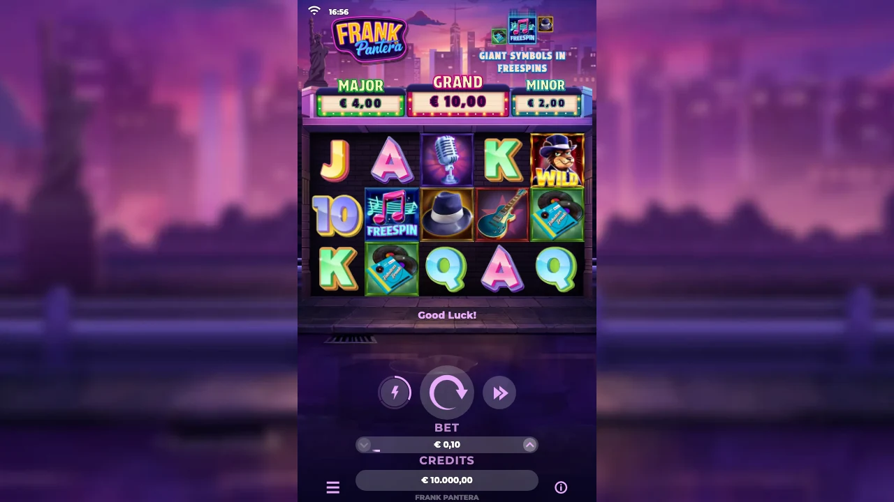 Frank Pantera loaded gameplay interface with active controls visible