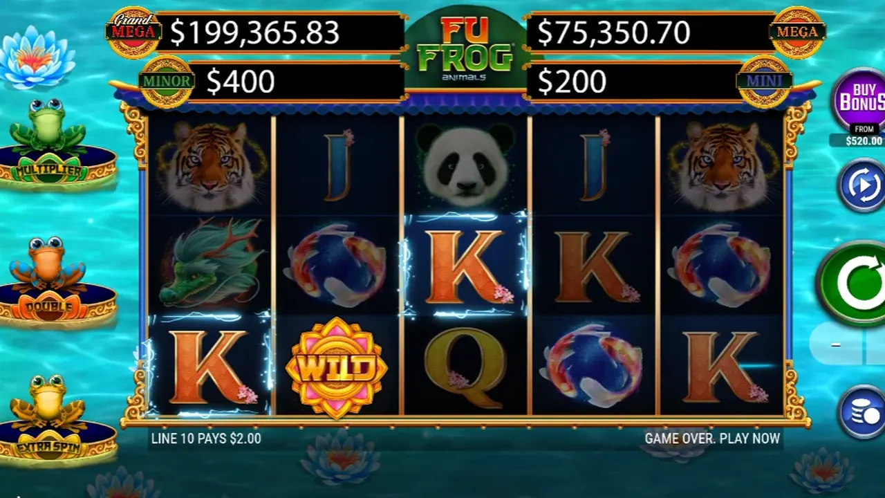 Fu Frog Animals official loaded gameplay interface with active controls visible