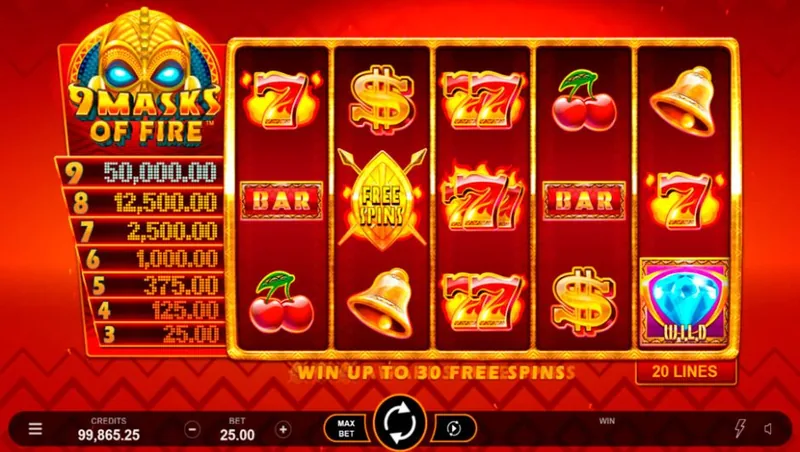 9 Masks of Fire gameplay