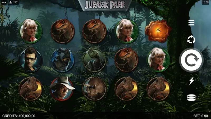 Jurassic Park slot gameplay