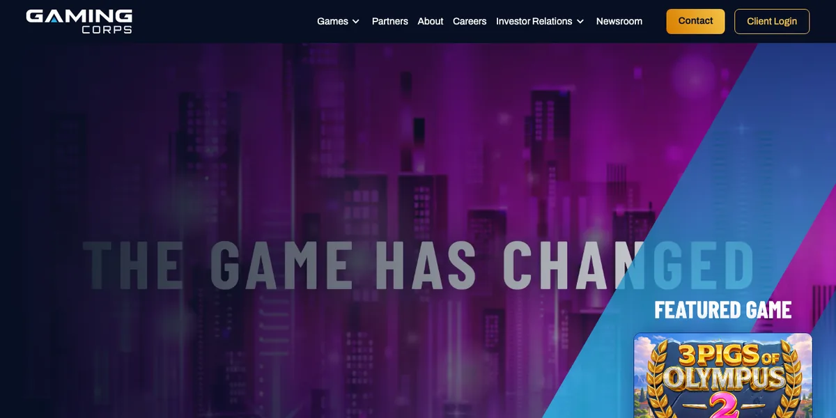 Gaming Corps' official website, gamingcorps.com