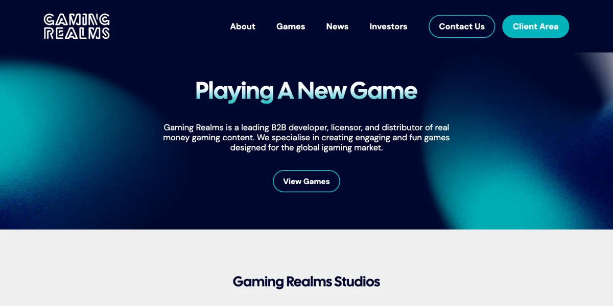 Gaming Realms&rsquo; official website, gamingrealms.com
