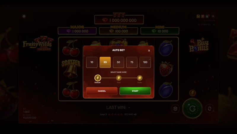 Fruity Wilds 10 Lines gameplay