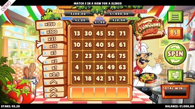 Slinguini Slingo gameplay