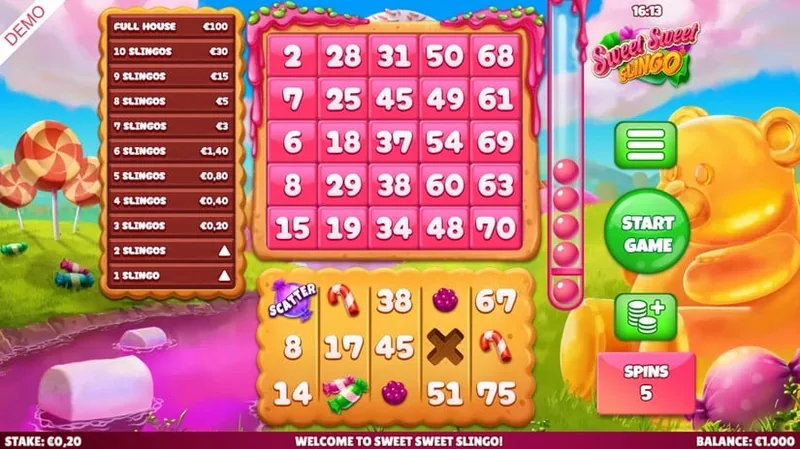 Sweet Sweet Slingo gameplay