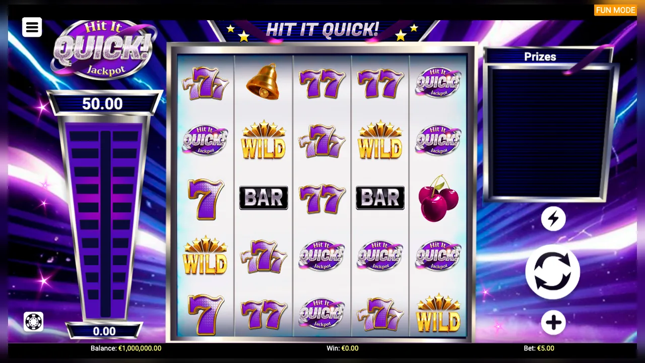 Hit It Quick loaded game interface with active controls