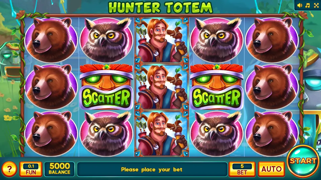 Hunter Totem loaded gameplay screen showing the game interface