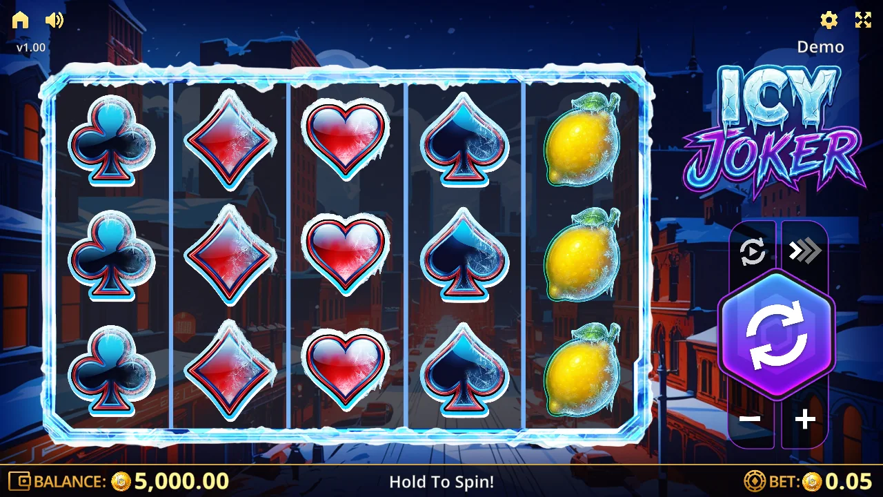 Icy Joker loaded gameplay interface with active controls visible