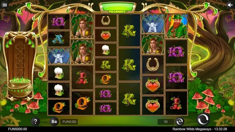 Rainbow Wilds Megaways gameplay