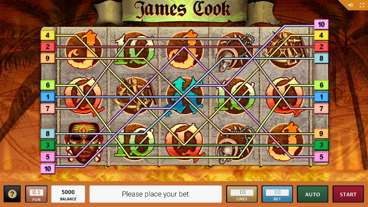 James Cook loaded gameplay screen showing the game interface