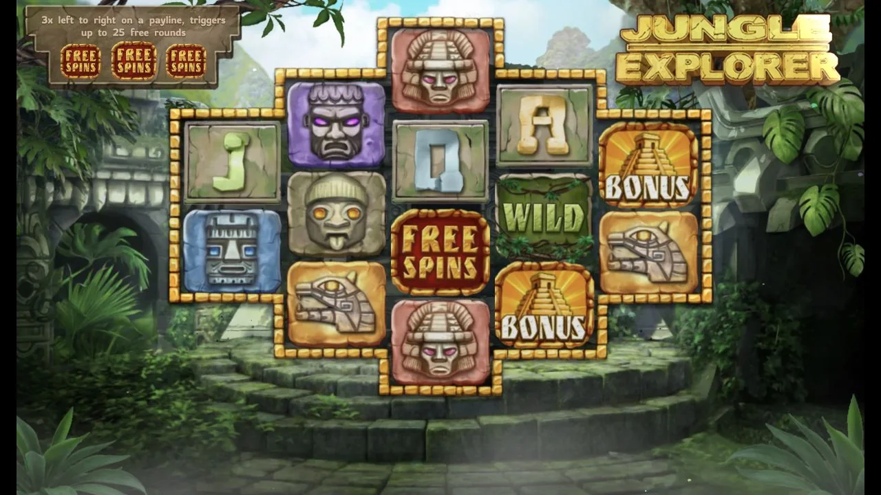 Jungle Explorer gameplay screenshot showing the playing interface