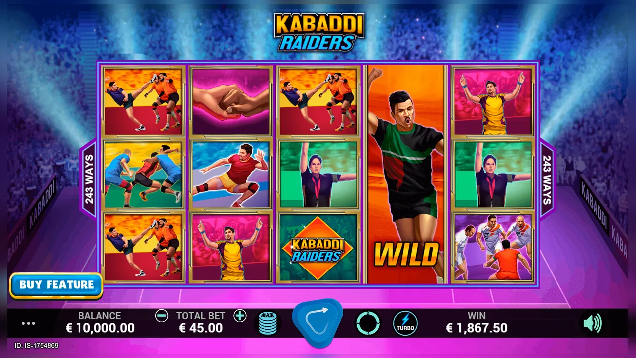 Kabaddi Raiders loaded gameplay interface with active controls