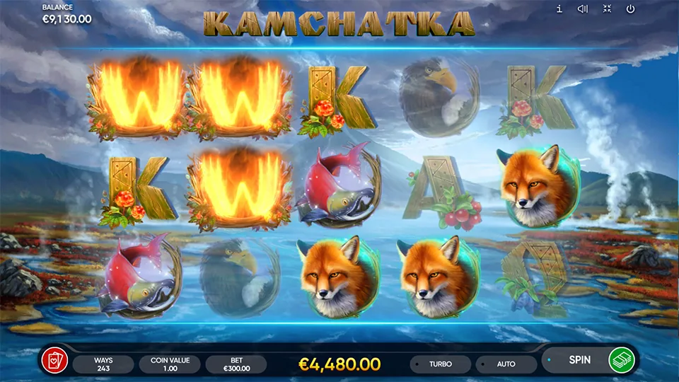 Kamchatka gameplay screenshot showing the reels or game interface