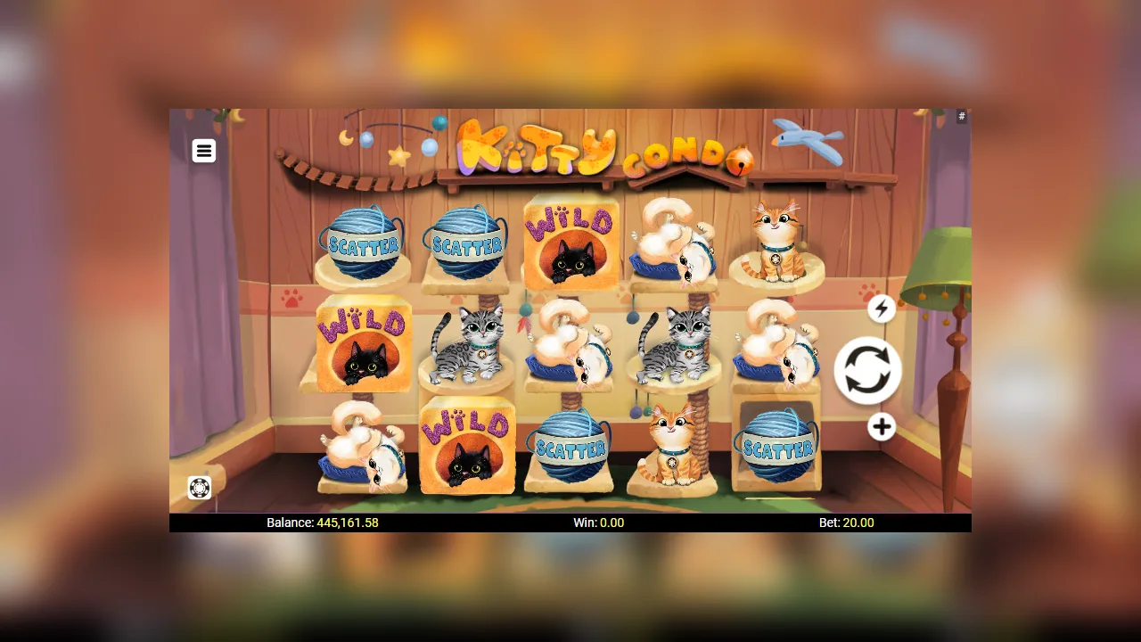 Kitty Condo loaded game interface with active controls
