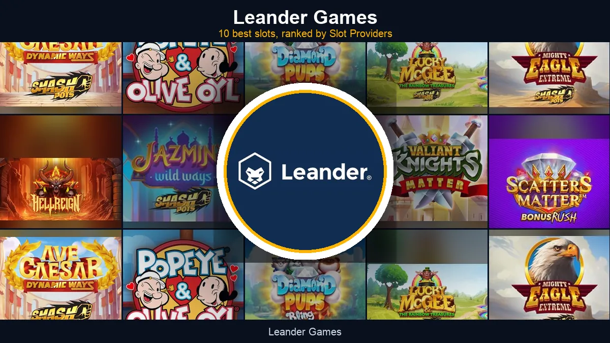 Leander Games - best slots at a glance