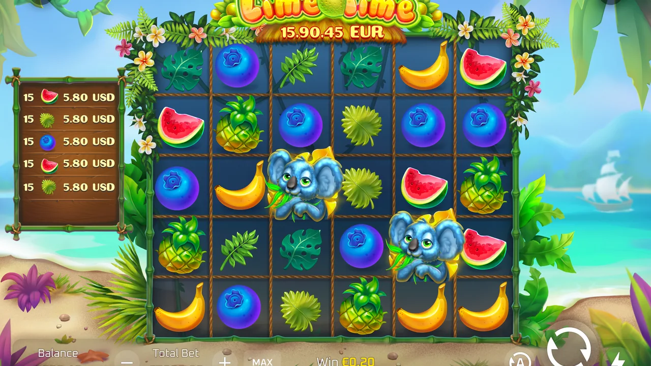 Lime Time official loaded gameplay interface with active controls visible