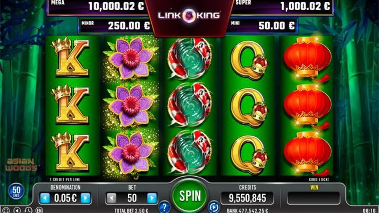 Link King Asian Woods official loaded gameplay interface with active controls visible