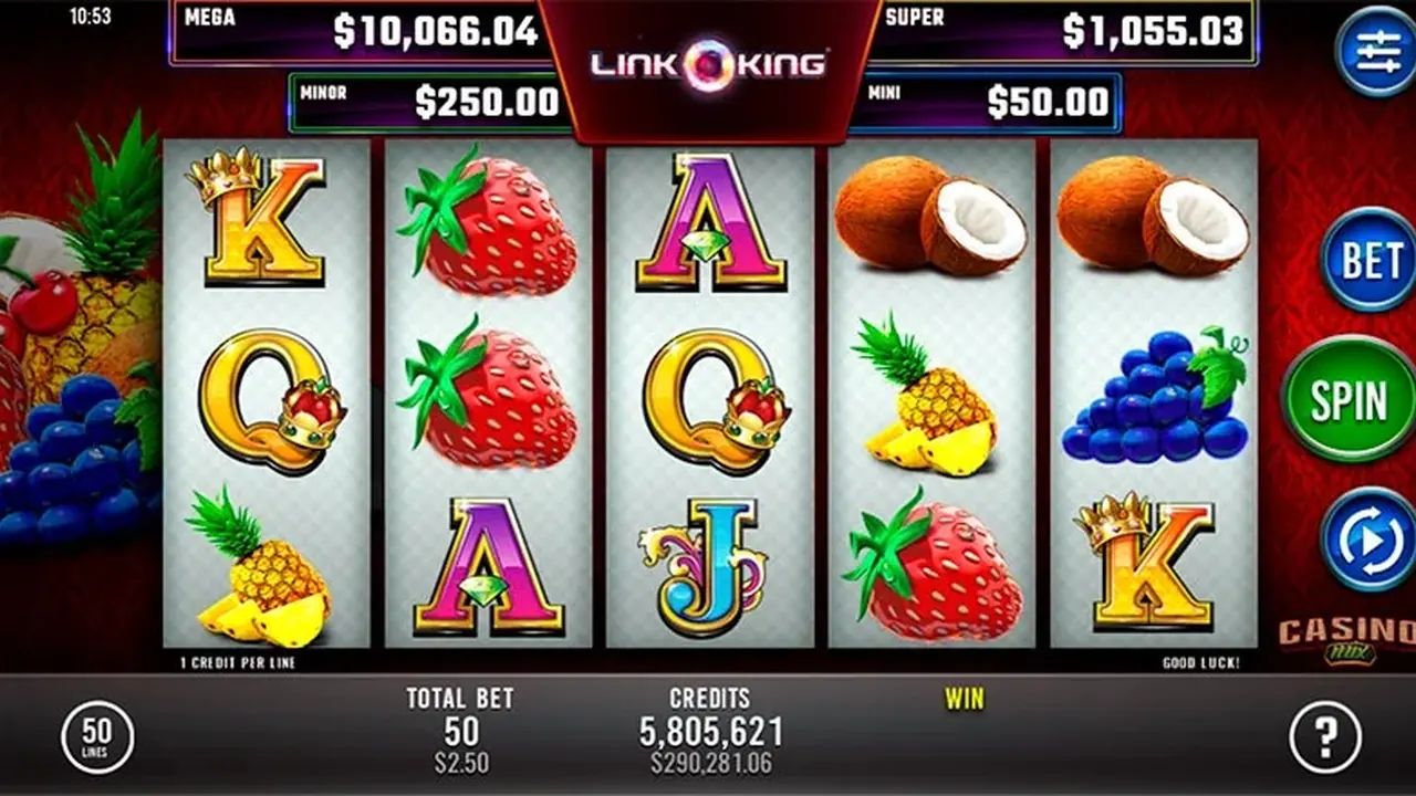 Link King Casino Mix official loaded gameplay interface with active controls visible