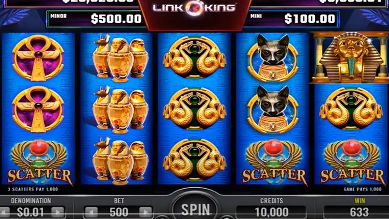 Link King Gods Land official loaded gameplay interface with active controls visible