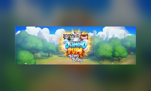 Diamond Pups: Bling Bling slot art