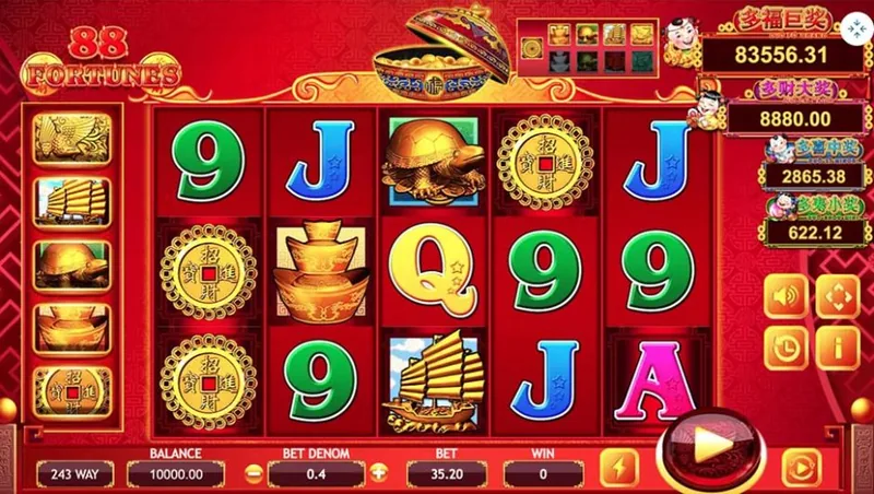 88 Fortunes gameplay