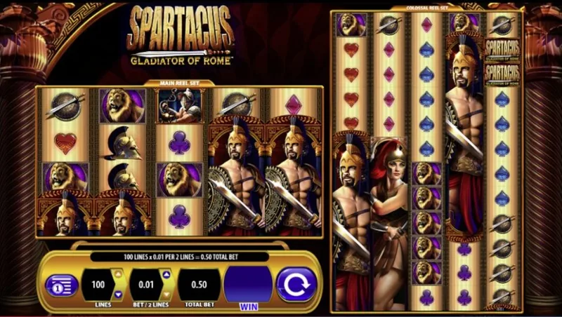 Spartacus colossal reels gameplay