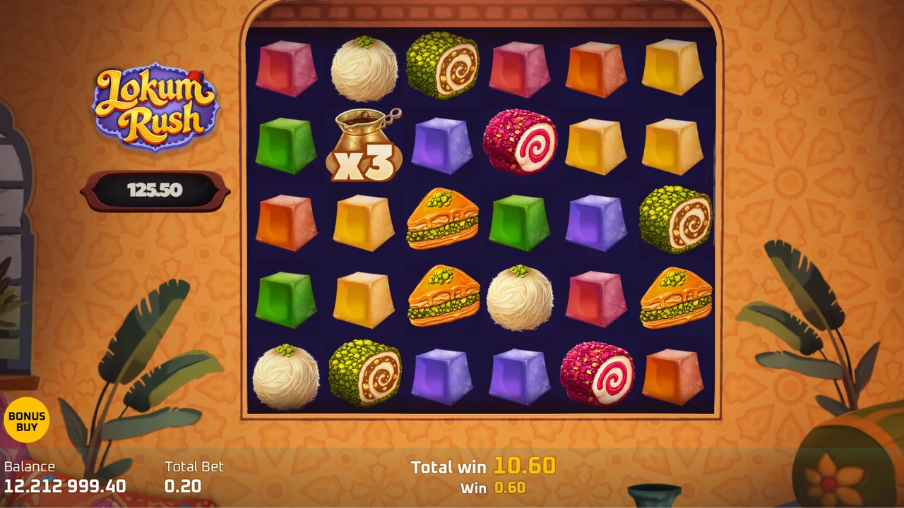 Lokum Rush official loaded gameplay interface with active controls visible