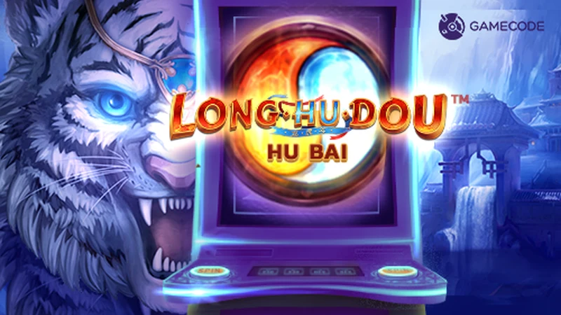 Long Hu Dou Hu Bai slot key art — white tiger themed