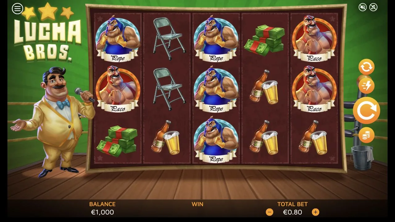 Lucha Bros gameplay screenshot showing the playing interface