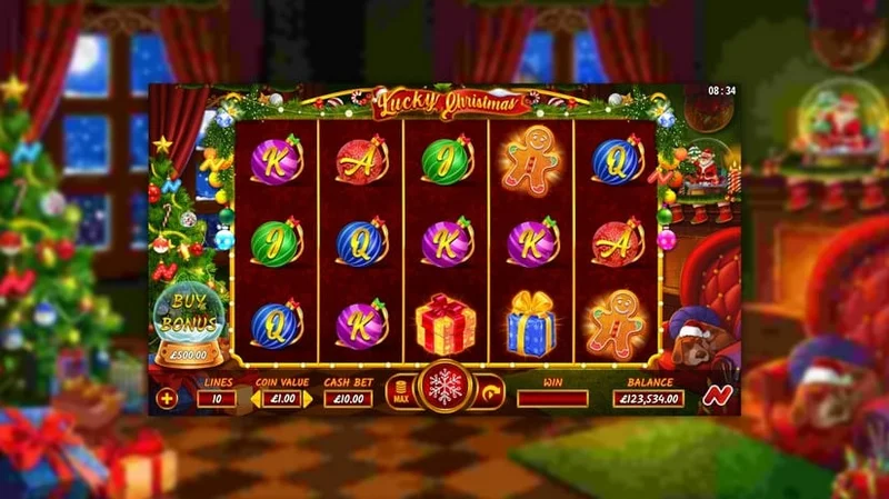 Lucky Christmas slot gameplay — festive themed reels