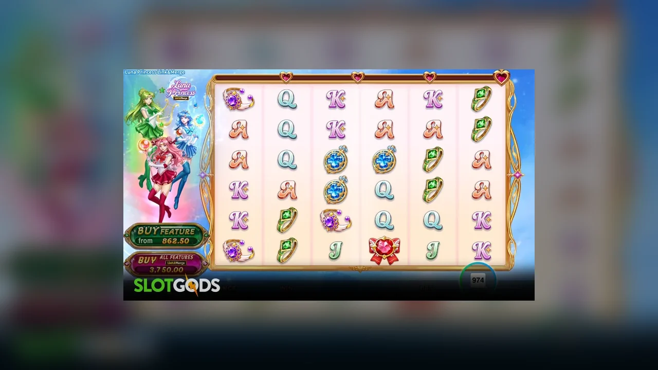 Luna Princess Link & Merge gameplay screen showing the active game interface