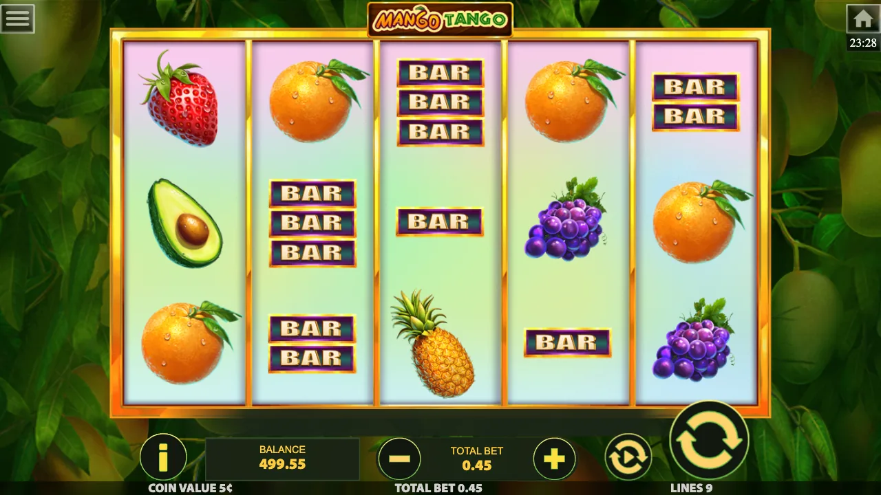 Mango Tango official loaded gameplay interface with active controls visible