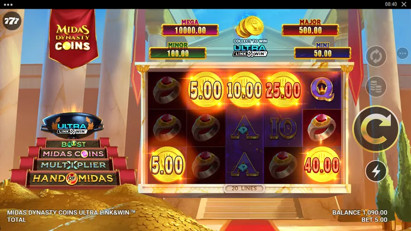 Midas Dynasty Coins Ultra Link&Win gameplay screenshot