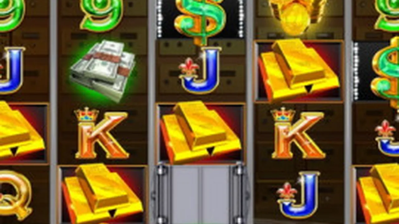 Money Vault loaded gameplay interface with reels and controls visible