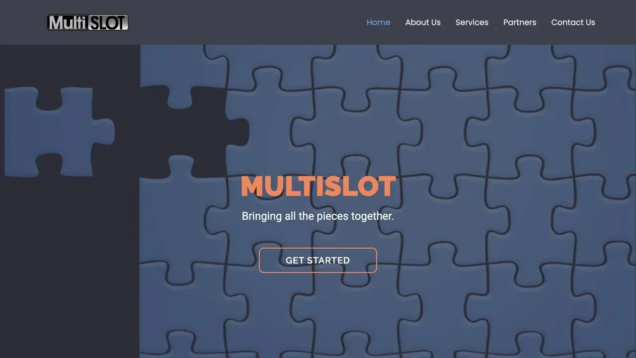 Clean capture of the official MultiSlot website