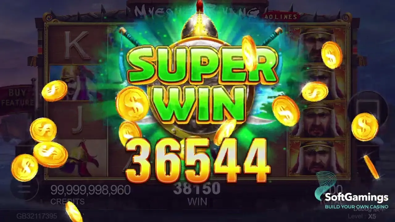 Myeong-ryang gameplay showing reels and a win screen