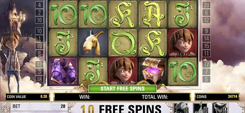 Jack and the Beanstalk free spins gameplay