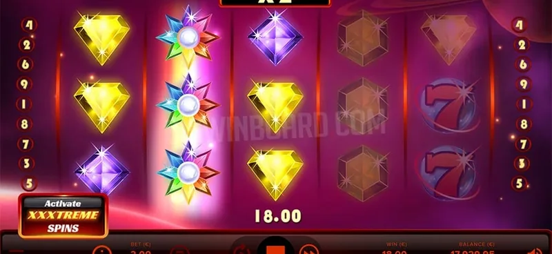 Starburst XXXtreme gameplay with multiplier wilds