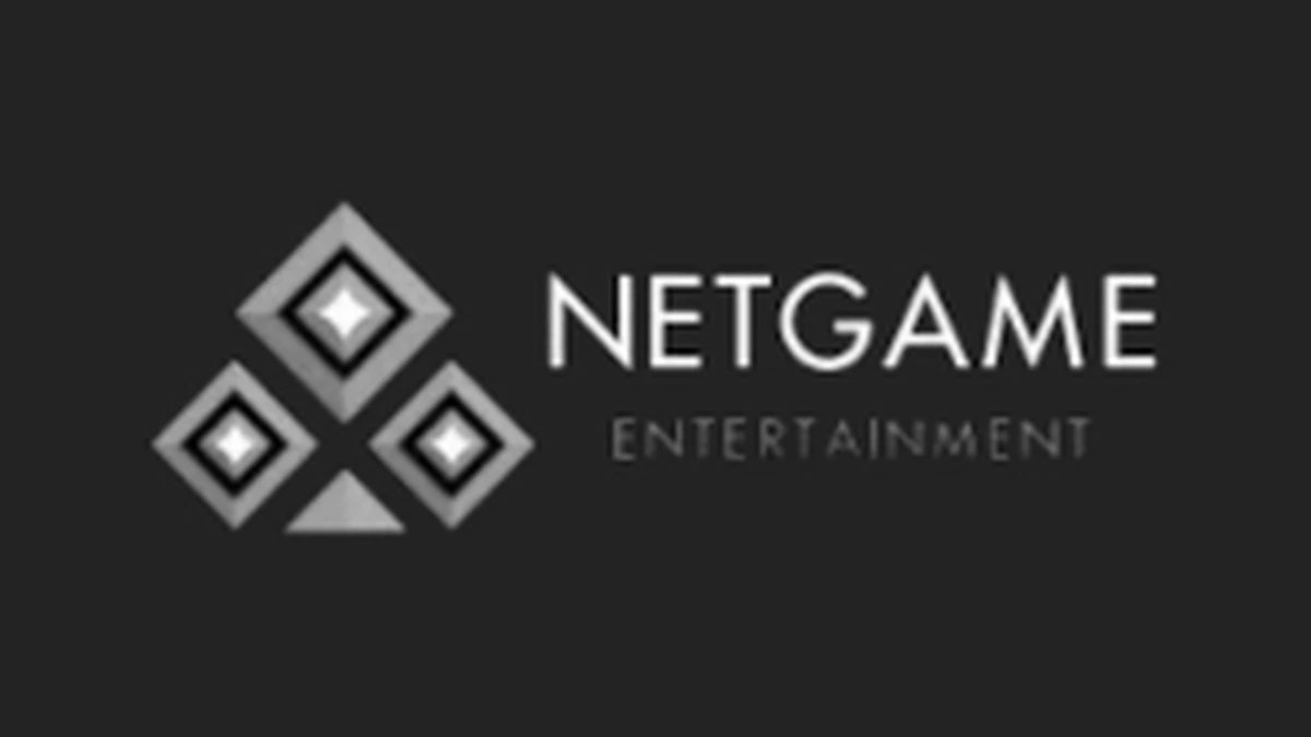 NetGame Entertainment logo on one continuous dark background