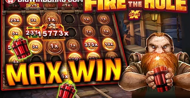 Fire in the Hole max win screen