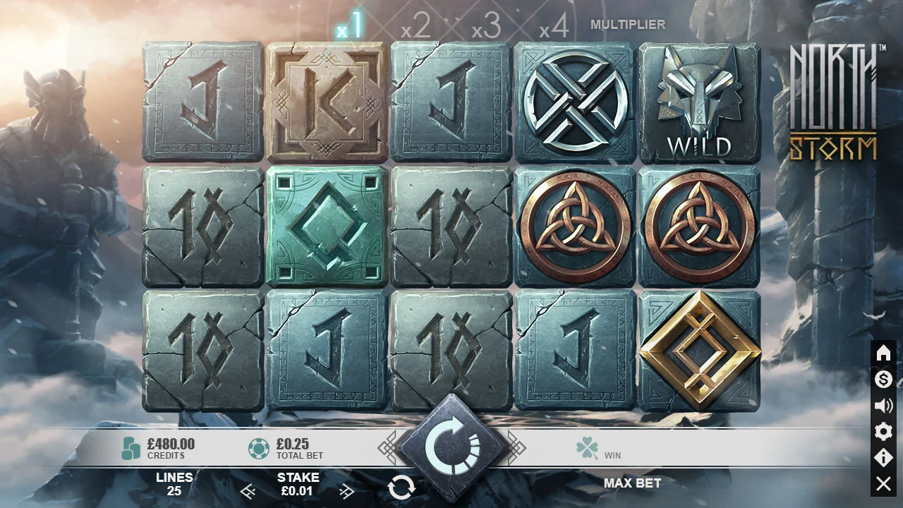 North Storm gameplay screenshot showing the playing interface