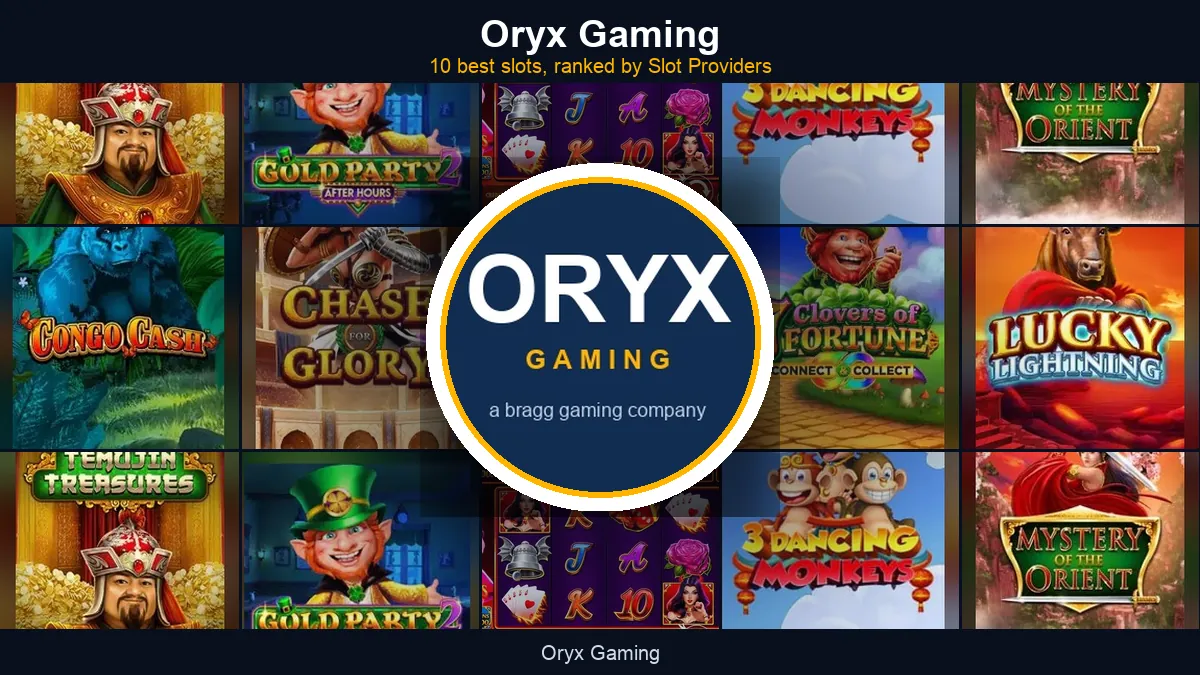 Oryx Gaming - best slots at a glance