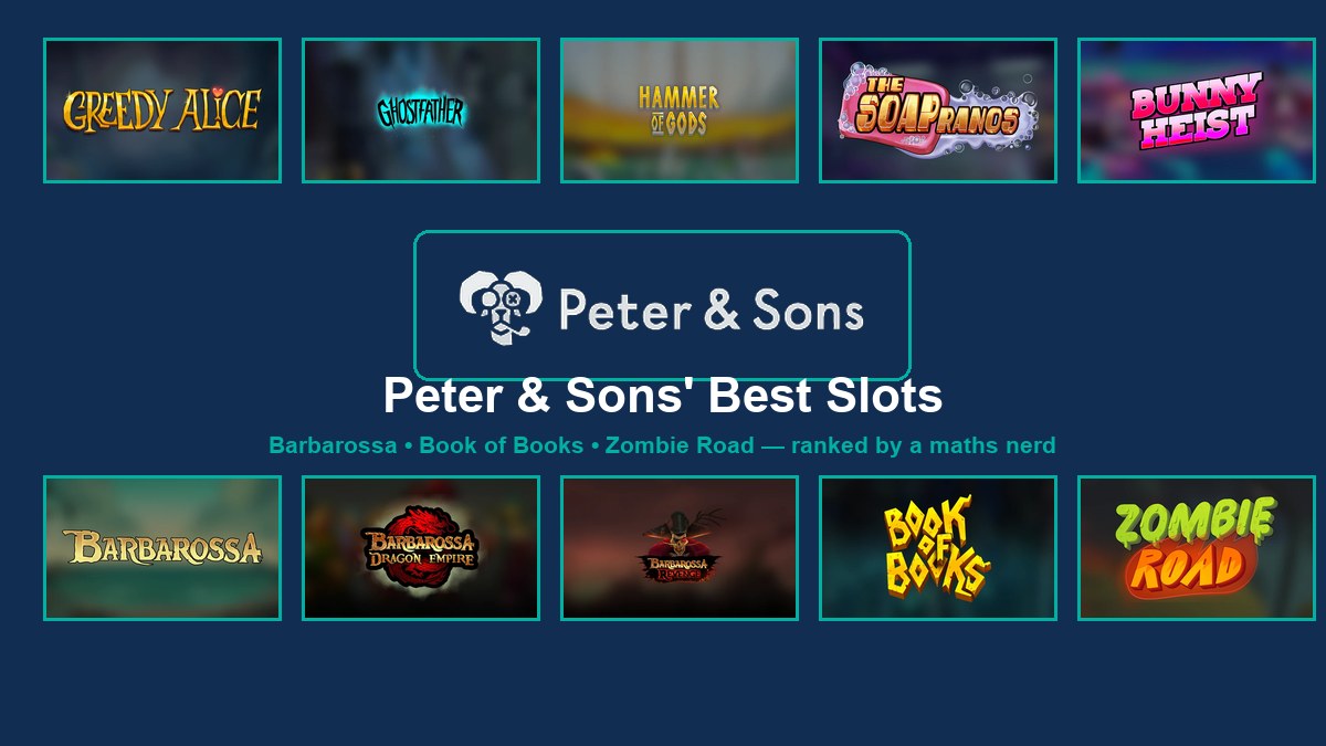 Peter & Sons' best slots — Barbarossa, Book of Books, Zombie Road and more, ranked by All Slot Providers
