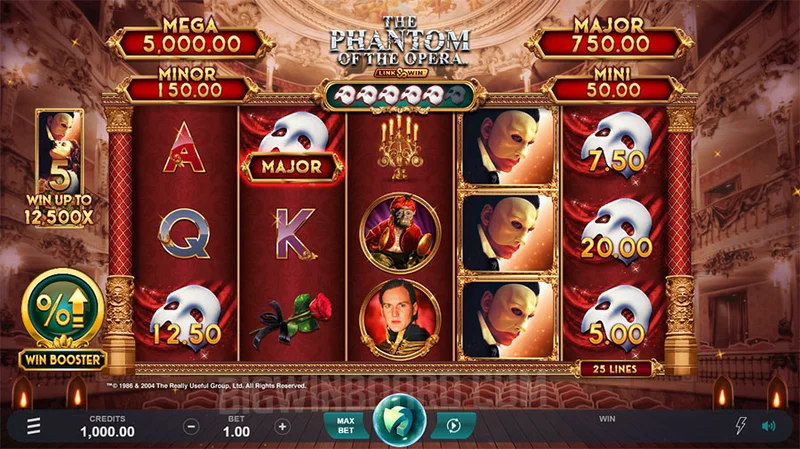 Phantom of the Opera Link Win slot gameplay — gothic opera jackpot reels