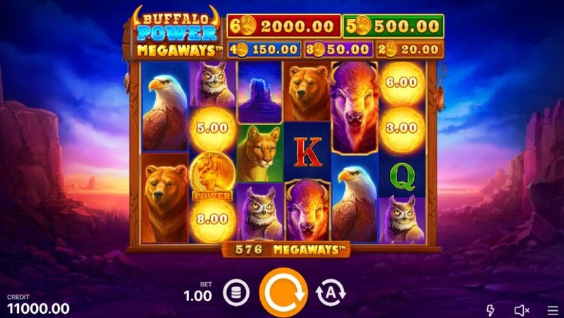 Buffalo Power: Megaways gameplay