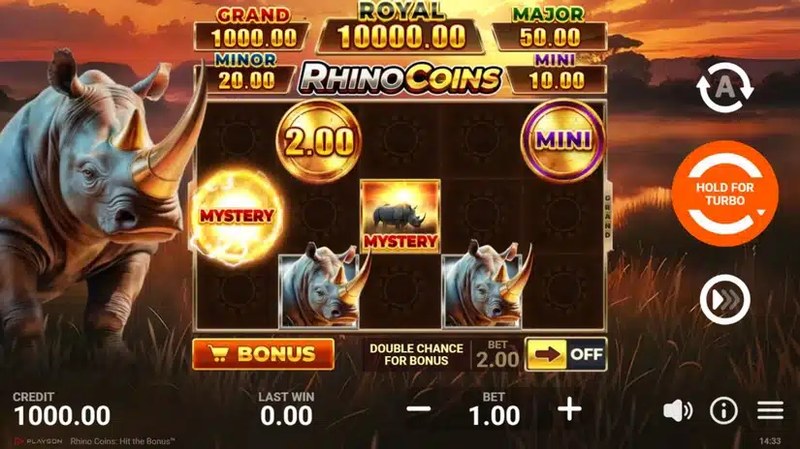 Rhino Coins: Hit the Bonus gameplay