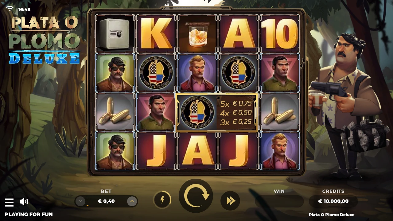 Plata o Plomo Deluxe loaded gameplay interface with active controls visible